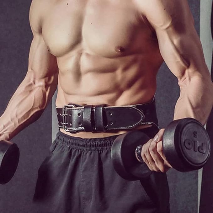 Weight Lifting Belt for Fitness Gym-Adjustable Pu Leather Belt Workout Back Support for Lifting, Fitness, Cross Training and Powerlifitng