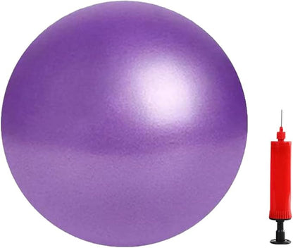Pilates Exercise Ball for Yoga, Barre, Fitness & Physical Therapy Mini Squishy Balance Ball for Home Workouts Includes Pump for Easy Inflation