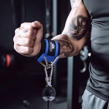 Wrist Cuffs for Cable Machines – Padded & Adjustable Straps for Lateral Raises, Tricep Pushdowns & Strength Training
