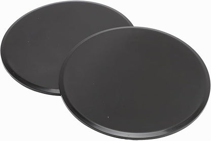Core Sliders for Full Body Workout, Dual Sided Discs, Compact 7 Inch Round Black - Portable Design, Multi Surface Use, Ideal for Home and Gym Exercise