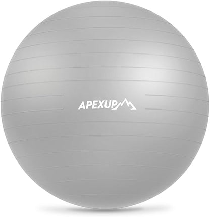 APEXUP Yoga Ball Exercise Ball Anti Slip Heavy Duty for Fitness, Balance & Core Workout