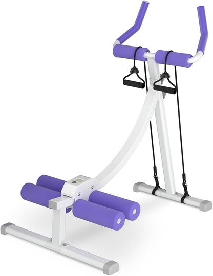 Home Gym Systems Ab Machine, Ab Workout Equipment, Adjustable Ab Trainer Machine for Abs Workout at Home Gym, Foldable, Knee Protection, Abdominal Trainer for Stomach