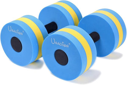 UNAOIWN Water Weights for Pool Exercise 2Pcs Water Dumbbells Aerobics Pool Barbells Lightweight Resistance Aquatic Dumbbell for Swimming