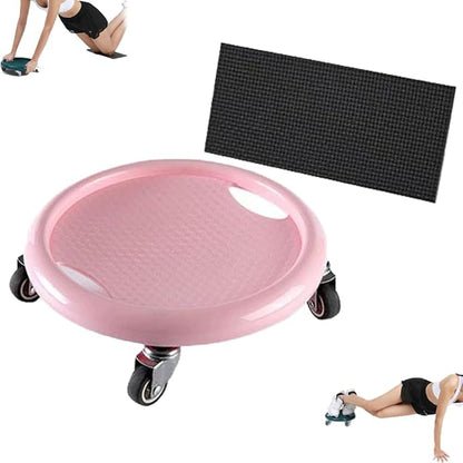 Ab Roller Wheel, Multi-Functional Abdominal Exercise Board with Mat, 360° Rotating Abs Training Machine Equipment for Full Body Fat Burning Gym