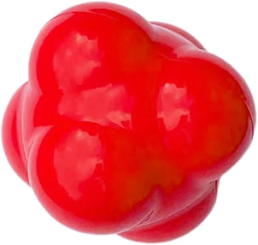 Hexagonal Reaction Ball Fitness Training Ball Silicone 68Mm Red for Hand-Eye Coordination Agility Speed Training Indoor Baseball Reaction