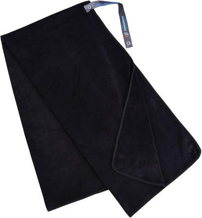 HOPESHINE Large Gym Towels for Men Women Black Workout Sweat Super Absorbent Microfiber Sports Travel Towel Fast Drying Compact for Camping, Hiking, Backpacking, Yoga, 20inch X 40inch