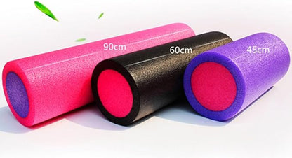 Yoga Massage Roller Epe Solid Foam Fitness Roller Muscle Massage Stick Black 30x15cm for Pilates Balance Training and Muscle