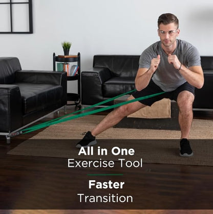 THERABAND CLX Resistance Band with Loops, Fitness Band for Home Exercise and Full Body Workouts, Portable Gym Equipment