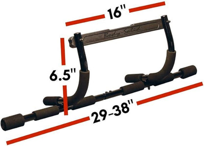 Body-Solid Mountless Pull-Up/Push-Up/Sit-Up Bar - Door Mounted Chin-Up Bar for Home Gym, Fitness & Strength Training, Portable Exercise Equipment for Calisthenics, Doorway & Wall Mounted Options