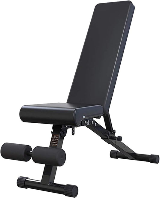 Adjustable Weight Bench Training Fitness Gym Adjustable Weight Bench Dumbbell Stool Foldable Sit Up Bench Home Gym Exercise Can Hold 300 Kg Stable and Safe (A)