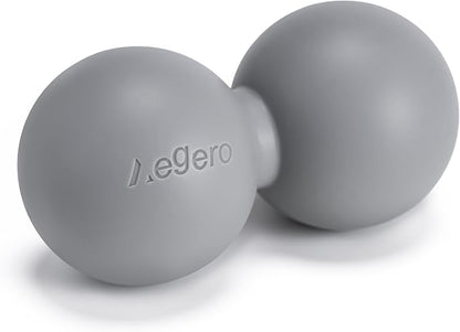 Peanut Massage Ball-Double Lacrosse Massage Ball, Mobility Ball for Myofascial Release,Yoga Therapy,Trigger Point Therapy,Muscle Knots and Acupoint Massage (Grey Firm Ball)