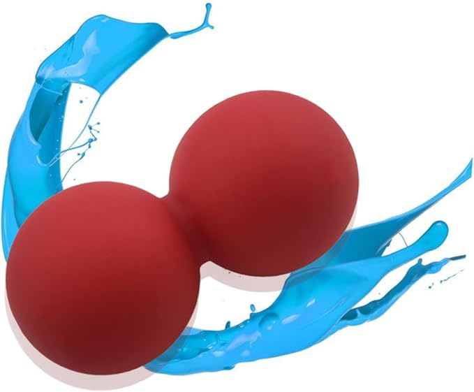 SECFOU Peanut Massage Ball Set Solid Silicone Myofascial Ball for Deep Tissue Therapy and Muscle Recovery for Yoga Physical Therapy Sore Muscle Relief
