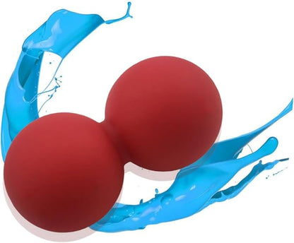 SECFOU Peanut Massage Ball Set Solid Silicone Myofascial Ball for Deep Tissue Therapy and Muscle Recovery for Yoga Physical Therapy Sore Muscle Relief