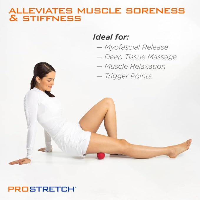 ProStretch Peanut Massage Ball Roller, Acupoint Lacrosse Ball for Deep Tissue Massage and Myofascial Trigger Point Release