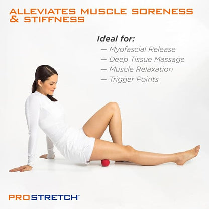 ProStretch Peanut Massage Ball Roller, Acupoint Lacrosse Ball for Deep Tissue Massage and Myofascial Trigger Point Release