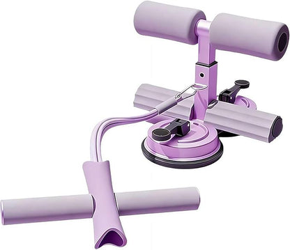 Sit-Up Assistant with Dual Suction Cups & Handle – 3-Level Height Adjustable Core Trainer for Home Workouts, Double-Layer NBR Foam Padding, Compact Abdominal Exercise Equipment for Men & Women