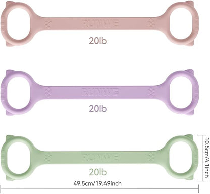 Figure 8 Workout Resistance Band - 3 Elasticities Optional 20 30 40lb, Thicker Durable Arm Back Shoulder Exercise Elastic Rope Yoga Straps Pilates Flexbands, Physical Therapy Stretch Bands