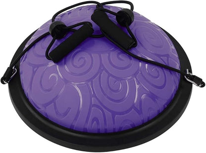 Half Ball Trainer Enhancing Balancing Stability for Yoga Fitness Exercise Purple 18.1x18.1x7.9in