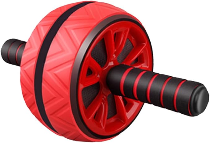 VICASKY Ab Roller Wheel Fitness Abdominal Trainer with Core Strengthening Exercise Roller for Home Workout Red Suitable for Men and Women