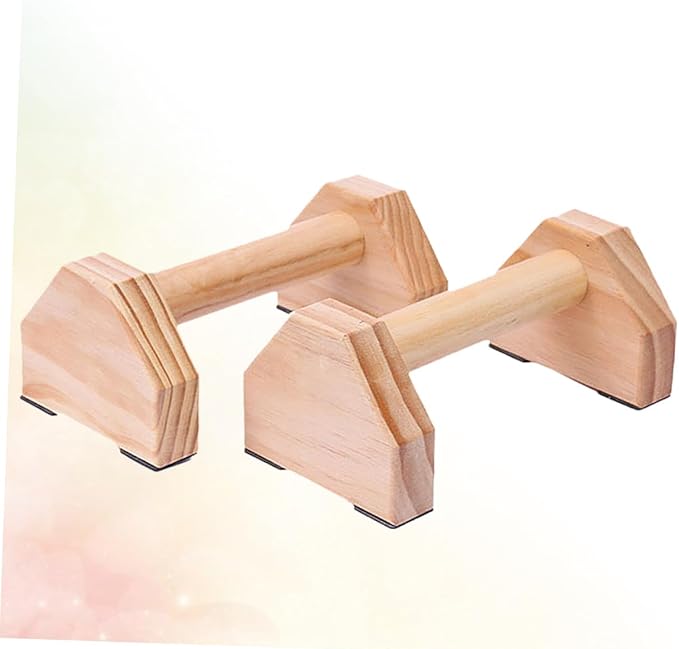 Solid Wood Push-Up Frame and Handstand Bars for Muscle Training, 1 Pair Fitness Equipment Push-Up Bracket Set for Home Calisthenics and Strength Workouts