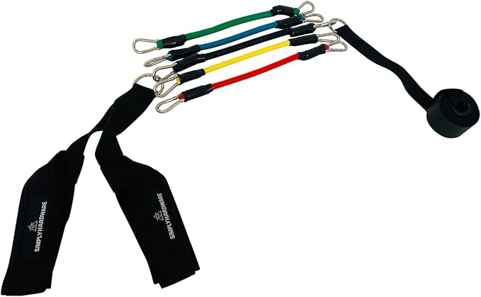 Hip Flexor Training Strap | Reverse Squat Resistance Band Workout Strap Set | Resistance Bands and Door Anchor Included
