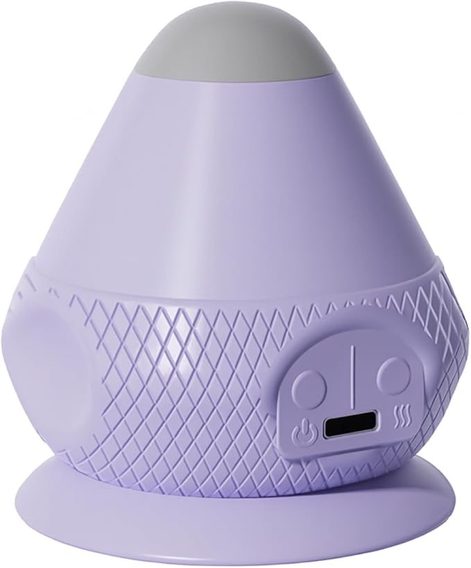 Heated Vibrating Massage Ball with Suction Base – 2 Heat & 2 Vibration Modes, Deep Tissue Trigger Point Massager for Back, Neck, Legs & Muscle Recovery, Cordless & Portable Body Relaxation Tool