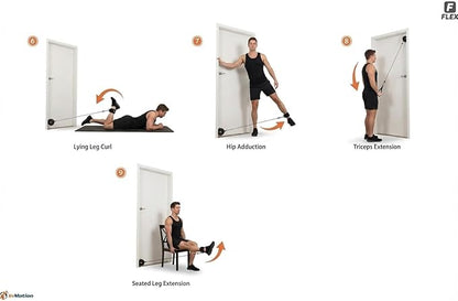 in Motion Flex USB Rechargeable Smart Home Gym Equipment | Portable Compact Digital Cable Machine Adjustable Motor Resistance 5–66LB | Compact Strength Training for Full Body Workout Travel & Fitness