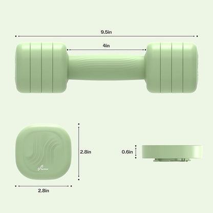 Adjustable Dumbbell Set of 2: Sportneer 4 in 1 Free Weights Dumbbells Set for Women, Hand Weights for Women at Home, Each 2lb 3lb 4lb 5lb Weights with Soft Rubber Handle for Home Gym Exercise Training