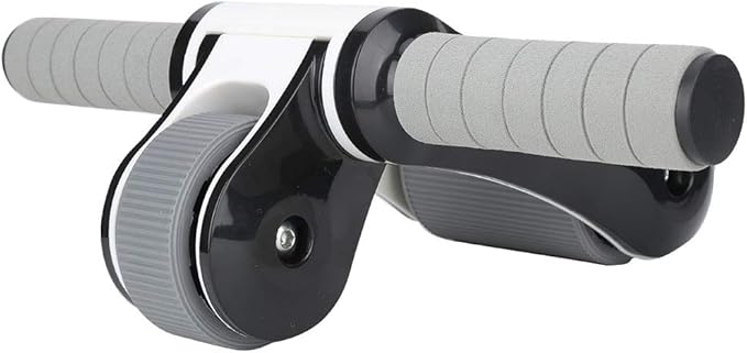 2 Wheels Ab Roller Wheel, Abdominal Muscle Exerciser for Home Gym, Dual - Wheel Core Trainer with Knee Pad, Foldable and Portable Ab Wheel for Beginners to Advanced Users