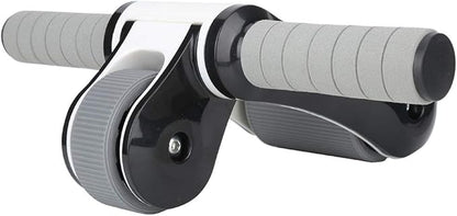 2 Wheels Ab Roller Wheel, Abdominal Muscle Exerciser for Home Gym, Dual - Wheel Core Trainer with Knee Pad, Foldable and Portable Ab Wheel for Beginners to Advanced Users