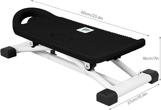Ski Balance Trainer Machine with LCD Display, Low Impact Cardio & Core Workout Equipment for Home, Adult Balance Board for Full Body, Stability and Coordination Training