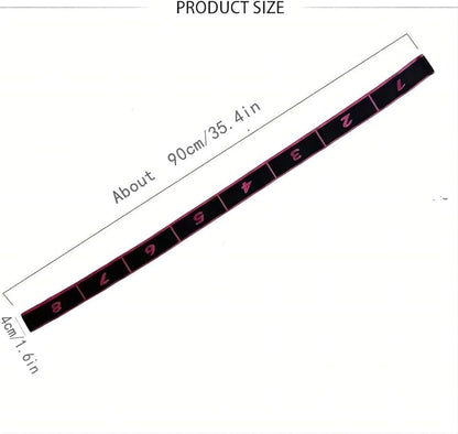 Numbered Resistance Band for Seniors,Fitness Resistance Band for Stretching and Yoga,8 Section Number Elastic Stretch Strap,with Hand Grippers,for Glutes Legs Training,for Women Men