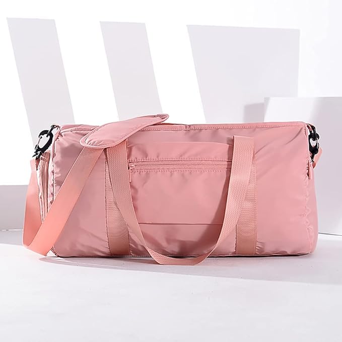 Sports Gym Luggage Travel Bag for Men and Women, Sports Gym Bag, Exercise Duffel Bag, Large Capacity and Light to Carry, Waterproof and Dirt-resistant Foldable Travel Bag ,Gear Pink