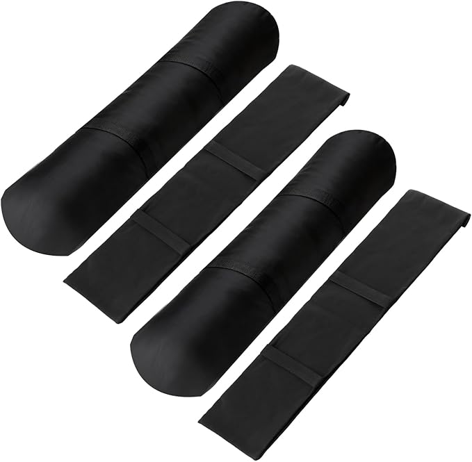 4 Pcs Umbrella Base Weights Sandbags, Small Black Sand Bags Fillable Solid Weight Bags for Umbrella Base, Tent Stand, Fitness Training