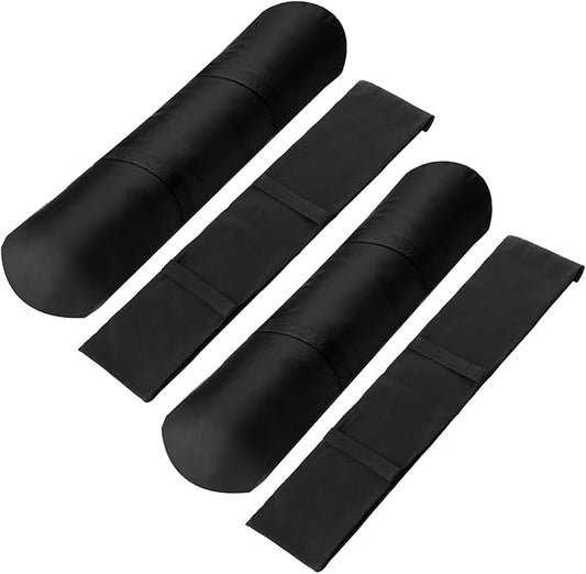 4 Pcs Umbrella Base Weights Sandbags, Small Black Sand Bags Fillable Solid Weight Bags for Umbrella Base, Tent Stand, Fitness Training