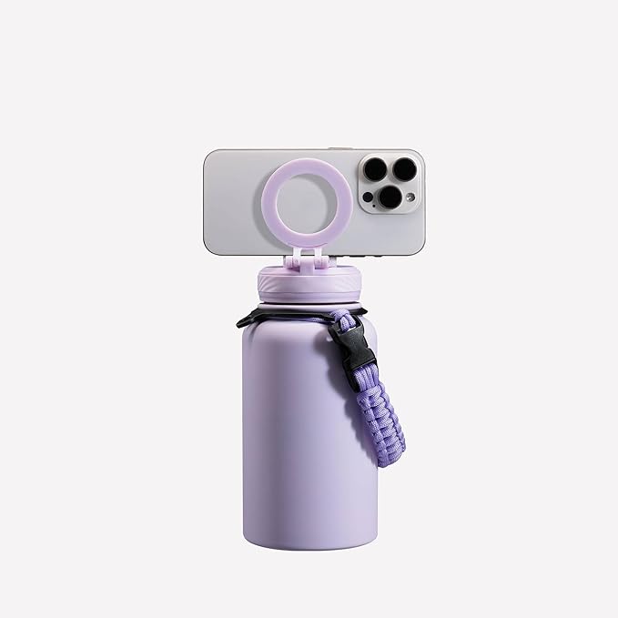 ZTAR Insulated Stainless Steel Water Bottle – Compatible with Magsafe usable as Tripod, Leak-Proof, Keeps Drinks cool or warm, For Travel, Gym, and Office, Ideal Gift for Women, Men & Kids, 22 oz