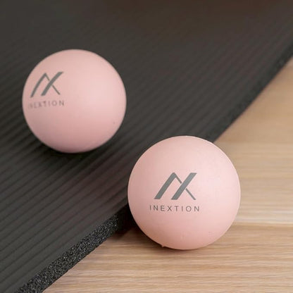 Therapy Massage Balls (2-Pack), High-Density Fascia Balls for Targeted Muscle Relaxation & Daily Recovery - 50D & 65D Hardness Options (Soothing Pink + Soothing Pink (50D+50D))