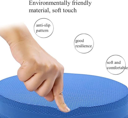 3PCS Foam Balance Pad Blue Foam Balance Exercise Cushion for Therapy, Yoga, Non-Slip, Water-Resistant Pilates Stability Trainer Pad
