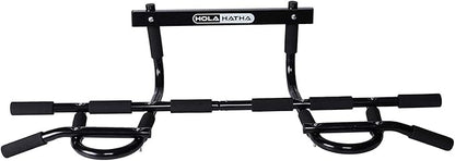 HolaHatha Heavy Duty Door Way Pull Up Bar Chin Up Dip Station for Multiuse Doorway Portable Home Fitness Gym Workout to Build Upper Body Strength