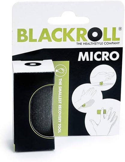 BLACKROLL - Micro Foam Roller, Small Deep Tissue Massage Tool for Feet, Hands, and Arms, Use for Travel, Exercise and Muscle Recovery and Plantar Fasciitis Relief, 6cm (2.3") x 3cm (1.2")