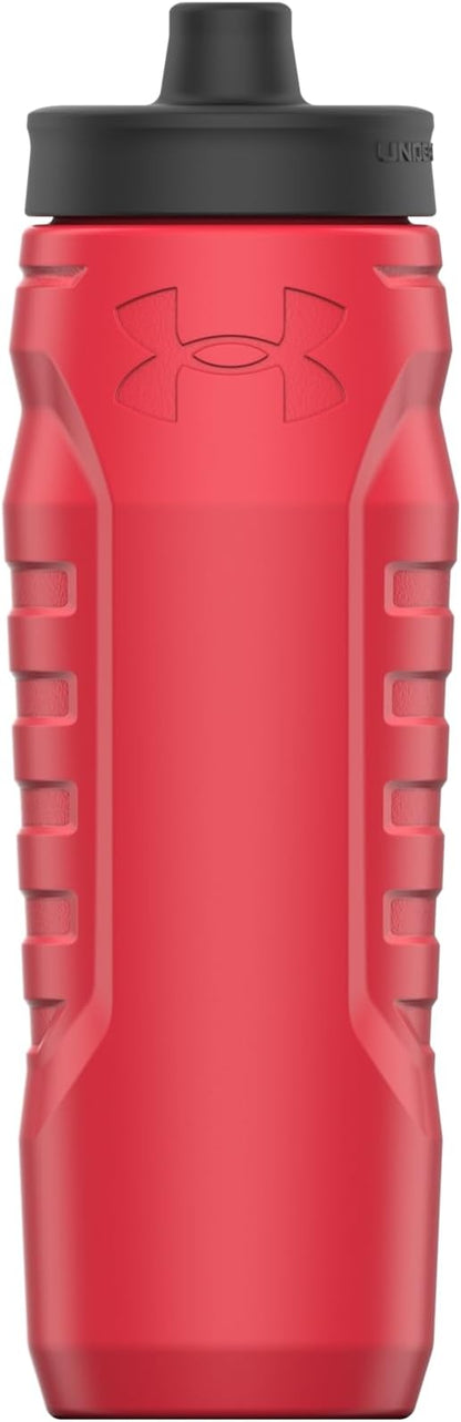 Under Armour Squeeze Water Bottles, 32 oz Water Bottles, Sideline Sports Water Bottle with Quick-Shot Lid, Quick & Easy Hydration, Gym Water Bottles, Squeeze Bottle, 1 32oz Bottle