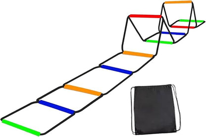 Colaxi Agility Ladder Speed Ladder Workout Improves Coordination Home Gym Outdoor Sports Folding Rugby Multipurpose Fitness Training