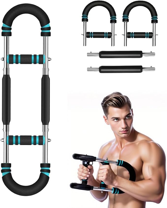 Twister Arm Trainer,Adjustable 6 Resistance Levels (45-130 lbs) Chest , Portable Chest & Arm Workout Equipment with High-Tensile Steel Spring for Forearm, Triceps, Power Twist Training