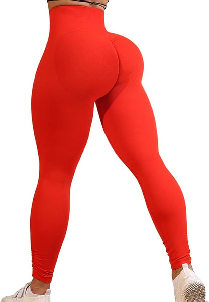 YZMJAFU Yoga Leggings, Women's Butt Lifting High Rise Athletic Pants, Tummy Control Ruched Leggings Pants for Female