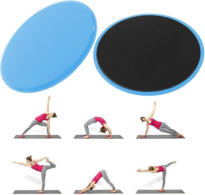 Fitness Sliding Discs ABS Material, 2 Pack, Effective Core Training Equipment for Home Gym Aerobics and Calisthenics in Pink, Black, Red, Blue, Green, Orange