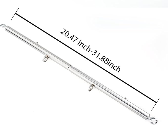 Spreader Bar Heavy Duty Stainless Steel Expandable Home Gym with 4pcs Furry Purple Adjustable Strap,Sports Aid Training Fitness Gear Pilates Aid Kit,Yoga Set