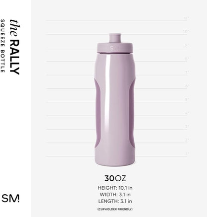 Simple Modern Rally Squeeze Plastic Water Bottle | 30oz Locking Leakproof Cup for Gym, Sports, Electrolytes, Travel | Lavender Mist Mix