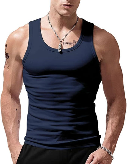 Men's Stringer Tank Tops Cotton Vest Sleeveless Gym Workout Bodybuilding Fitness Muscle T Shirts