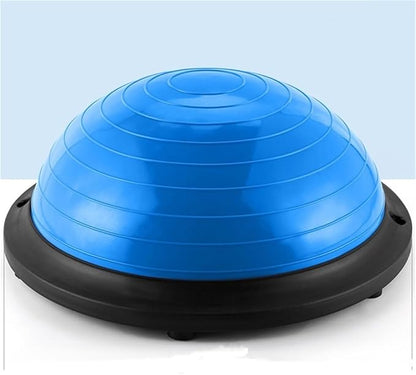 Thickened Half Ball Balance Trainer, Foot Pedal Stability Ball for Home Gym, Yoga Pilates Equipment, Exercise Ball with Base for Core Strength, Flexibility and Balance Training(Blue)