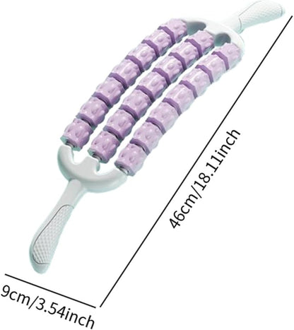Handheld Massage Roller Stick Yoga Muscle Relaxation Roller Massage Hammer Fitness Manual Massage Tool for Gym Boys Girls
